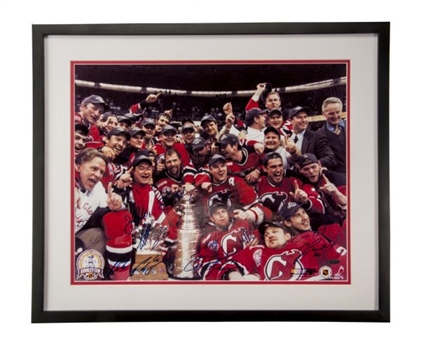 2000 Stanley Cup Champion New Jersey Devils Framed and Team Signed 16x20 Photo (Steiner)